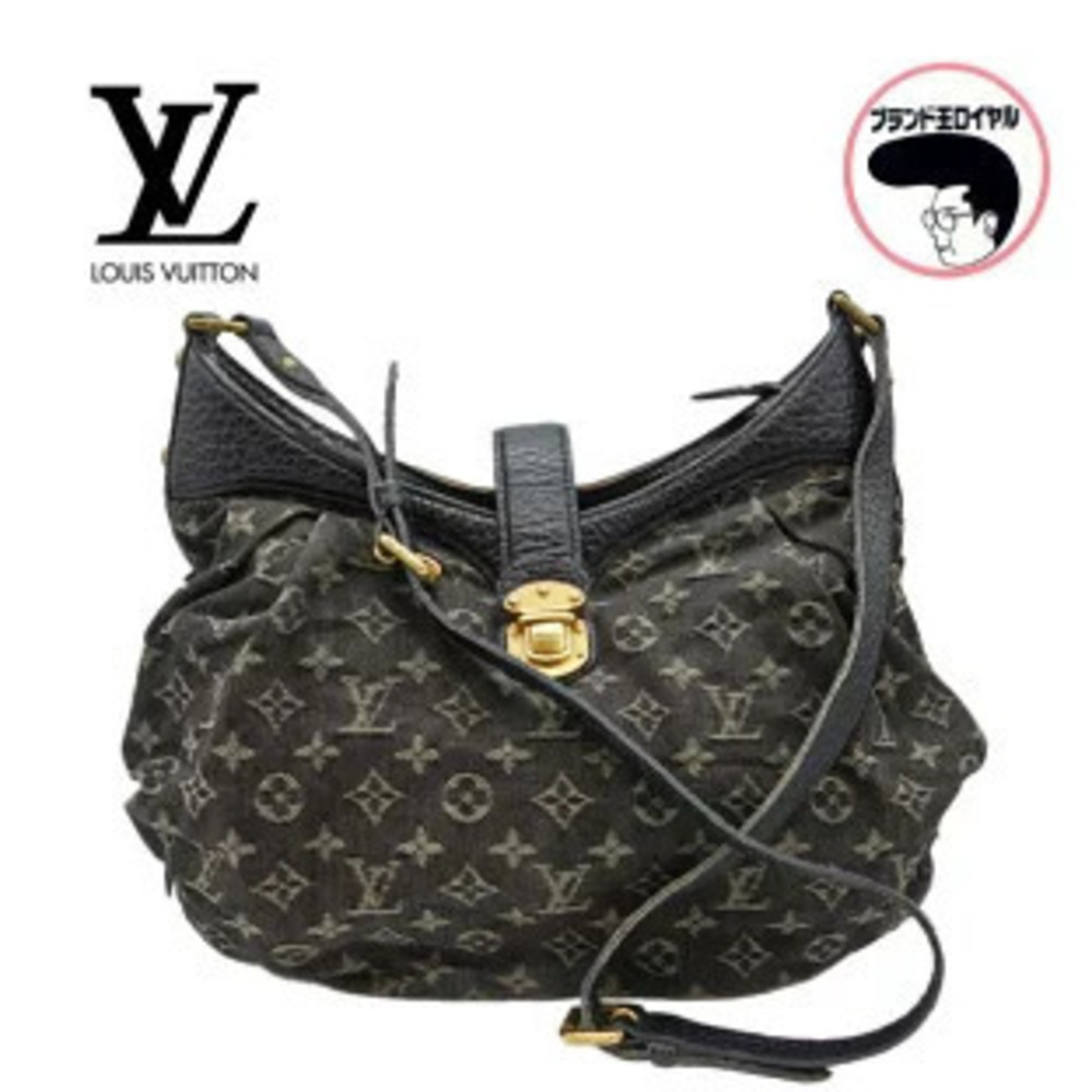 LOUIS VUITTON Denim Monogram Black Shoulder Bag